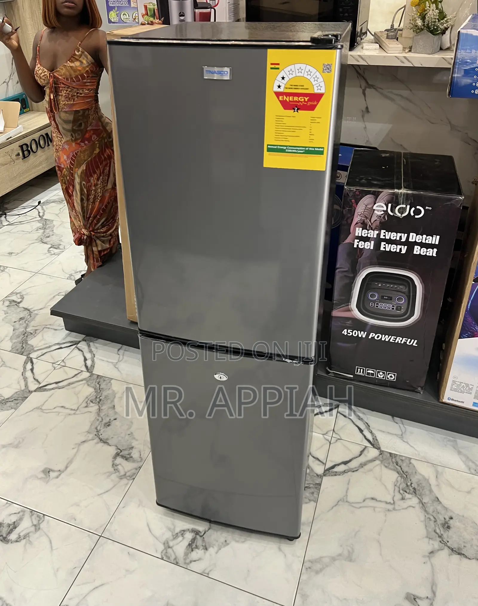 Authentic Nasco Nasd2-20 Electric Refrigerator(158l)Dark Gray.