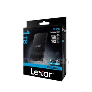Lexar Sl300 Usb 3.2 Gen 2 Type-C Portable Ssd, Black – 1tb