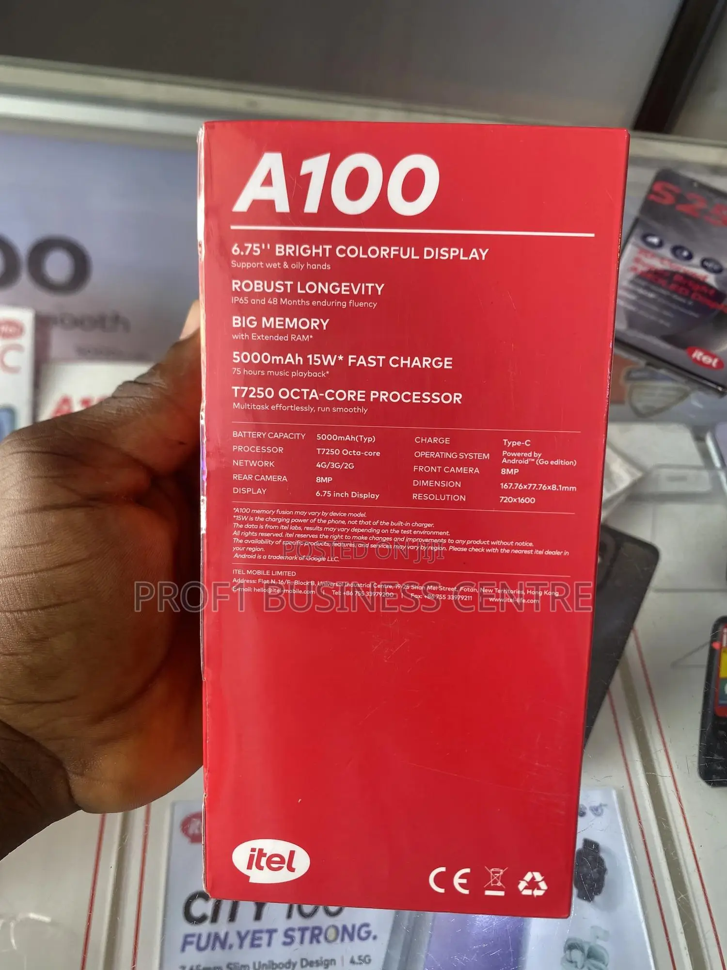 New Itel A100 128 GB Black