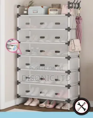 8 Tied Shoe Rack With Covers