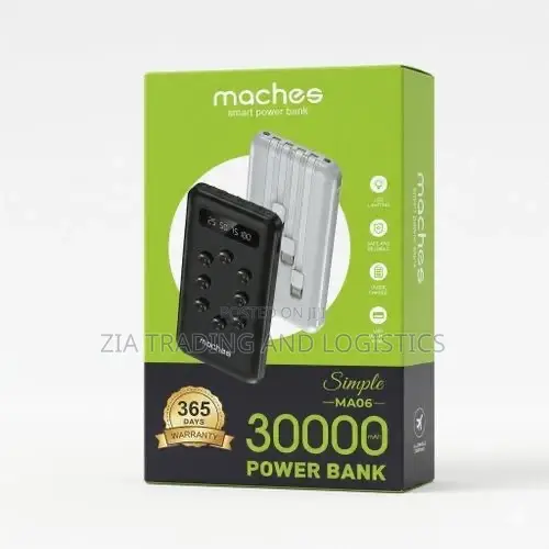 Maches Power Bank 30000 Mah 100% Magnetic Suction Cups.