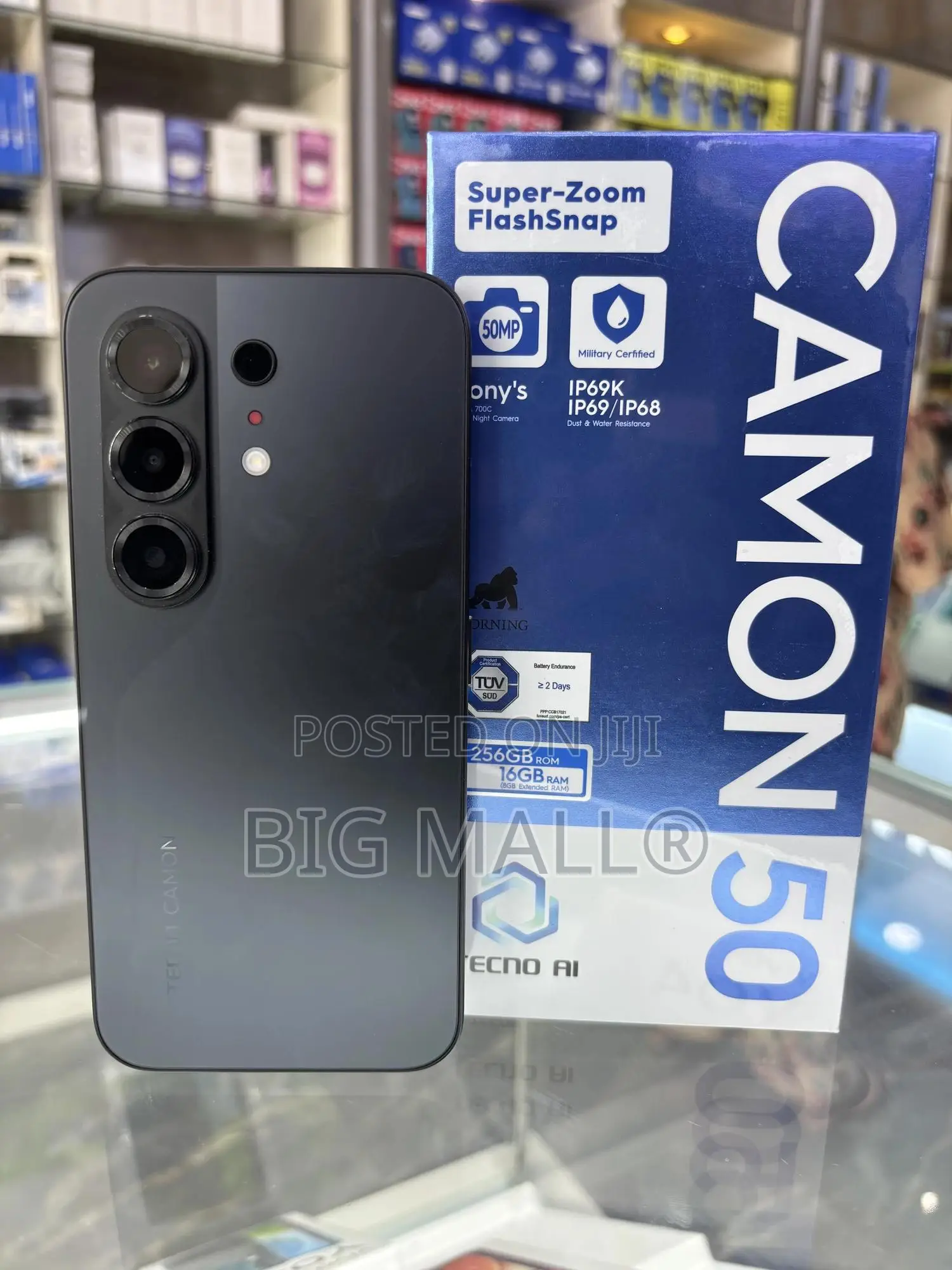 New Tecno Camon 50 256 GB Black