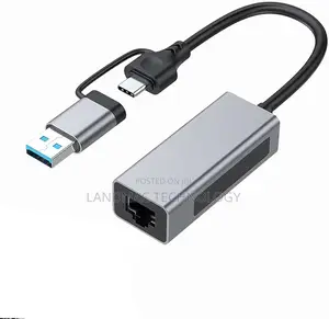 2-in-1 Usb-a/Usb-C to Gigabit Ethernet Adapter Rj45