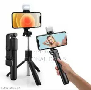 Mini Selfie Stick With Tripod Stand and Flash