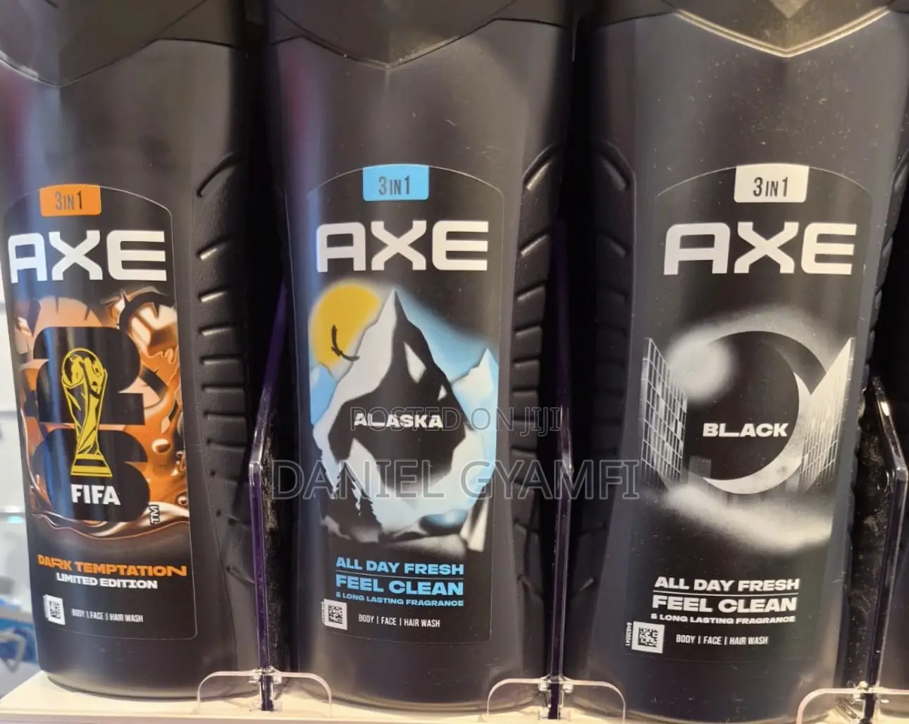 Axe 3-in-1body Wash Imported From Germany(Alaska /Black /Fifa Edition)