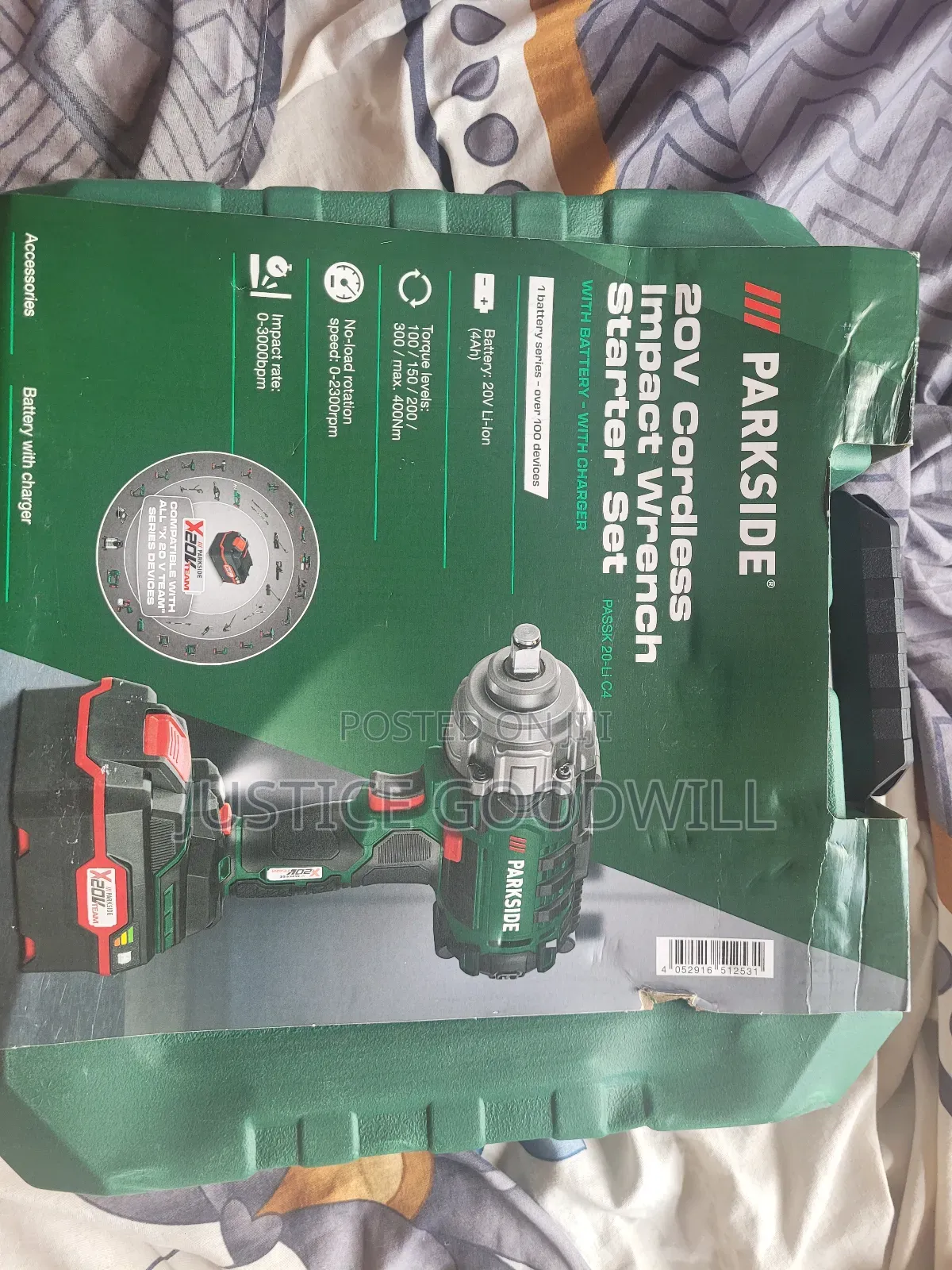 Parkside 20v Cordless Drill Machine With Battery