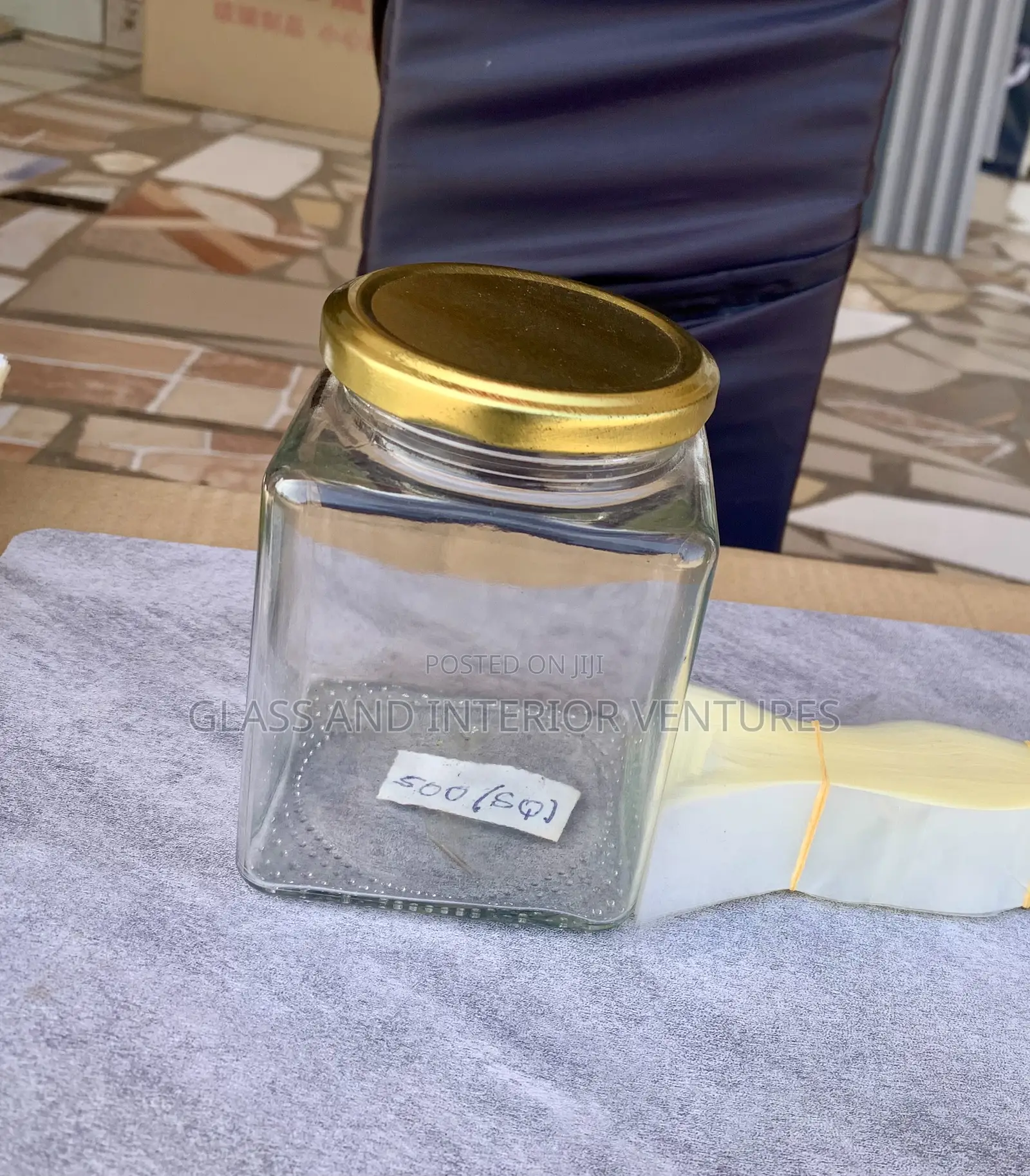 500ml Square Bottle or Jar Available
