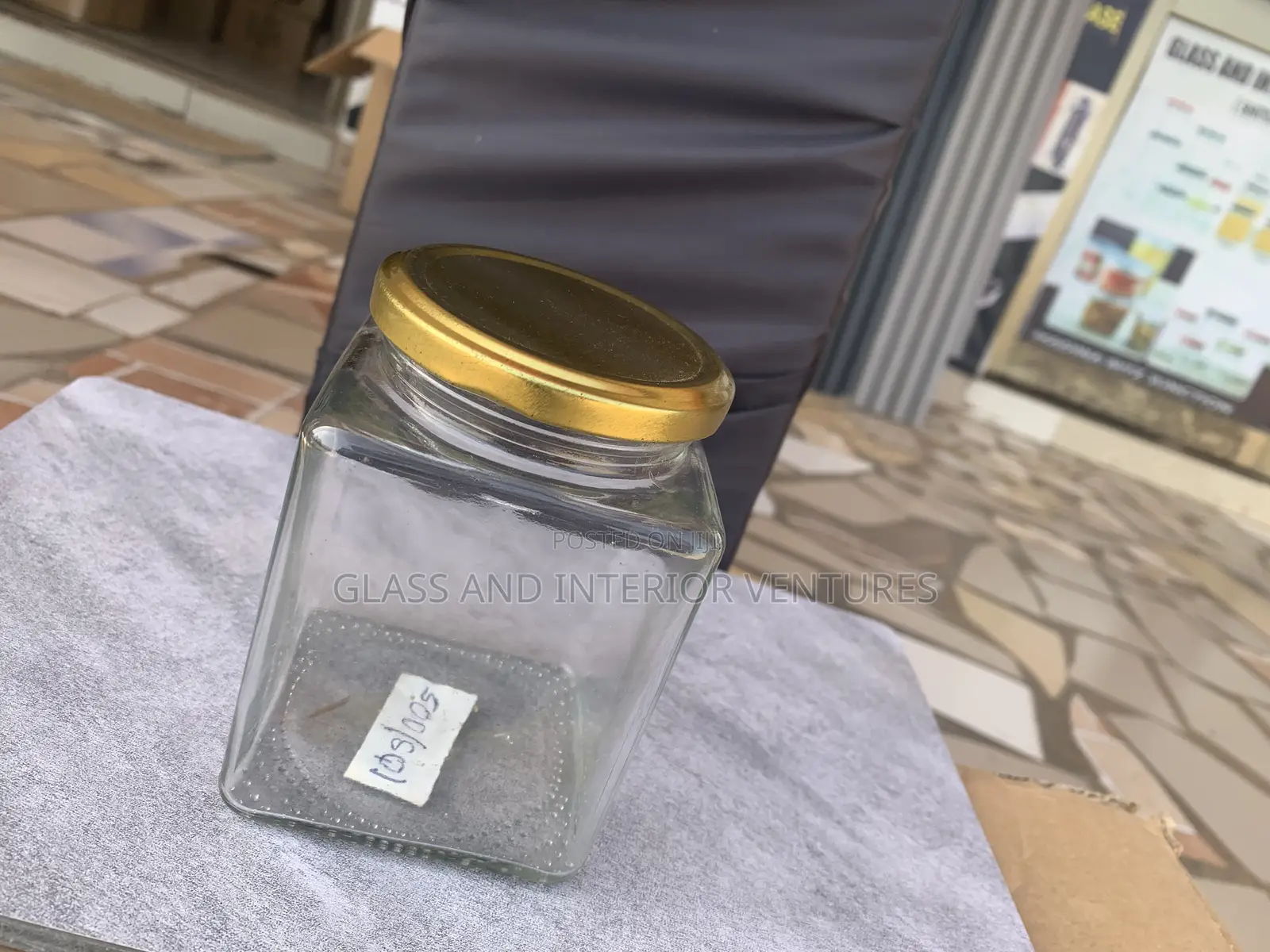 500ml Square Bottle or Jar Available
