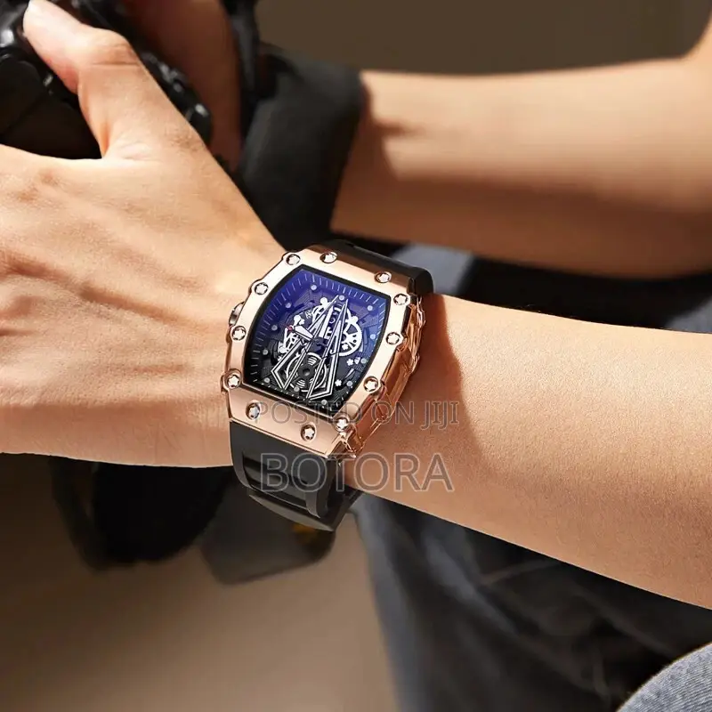 Men’S Square Sport Watch – Quartz Waterproof With Luminous Dial