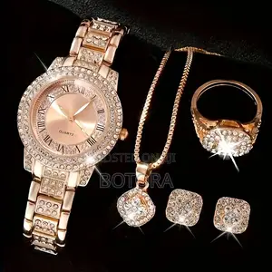 Luxury 5-in-1 Women’S Jewelry Set – Rose Gold