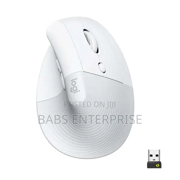 Logitech Lift Wireless Vertical Ergonomic Mouse-Off White