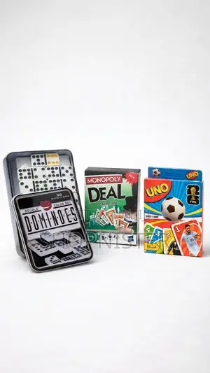 Family Game Night Trio – Dominoes, Monopoly Deal Uno Fifa