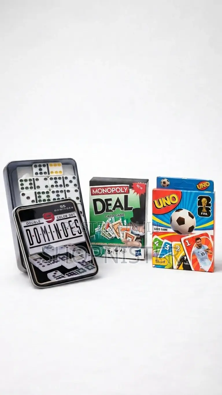 Family Game Night Trio – Dominoes, Monopoly Deal Uno Fifa