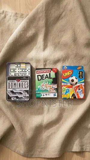 Family Game Night Trio – Dominoes, Monopoly Deal Uno Fifa