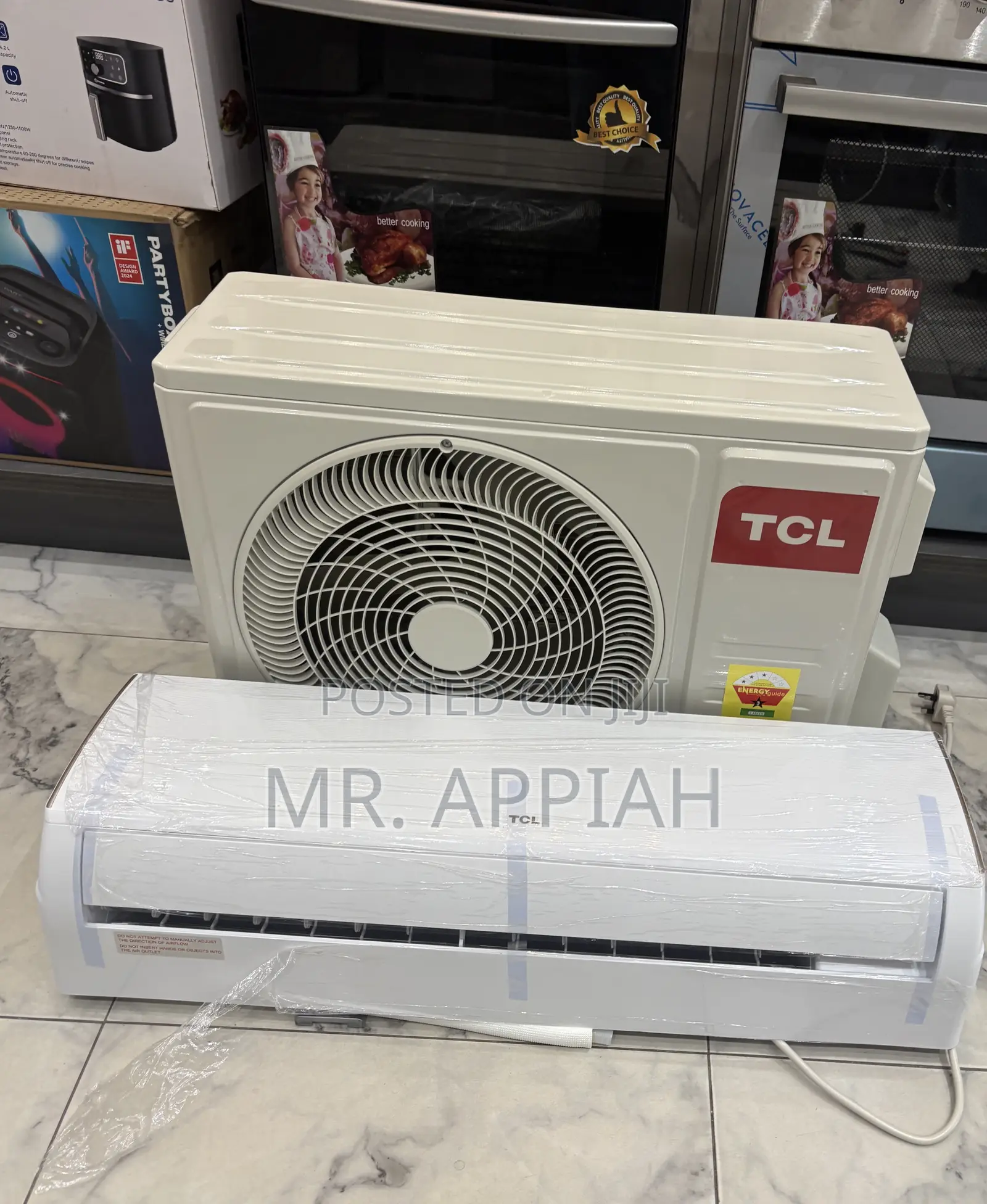 Classic TCL 1.5hp Split Type Air Conditioner(White)Remote Control.