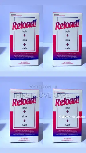 Reload Hair Skin Nails Hydrolyzed Collagen, Biotin and Hyaluronic Acid