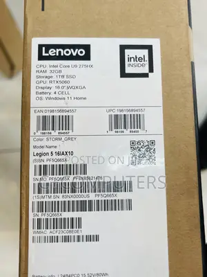 New Laptop Lenovo Legion 5 32GB Intel Core Ultra 9 SSD 1T
