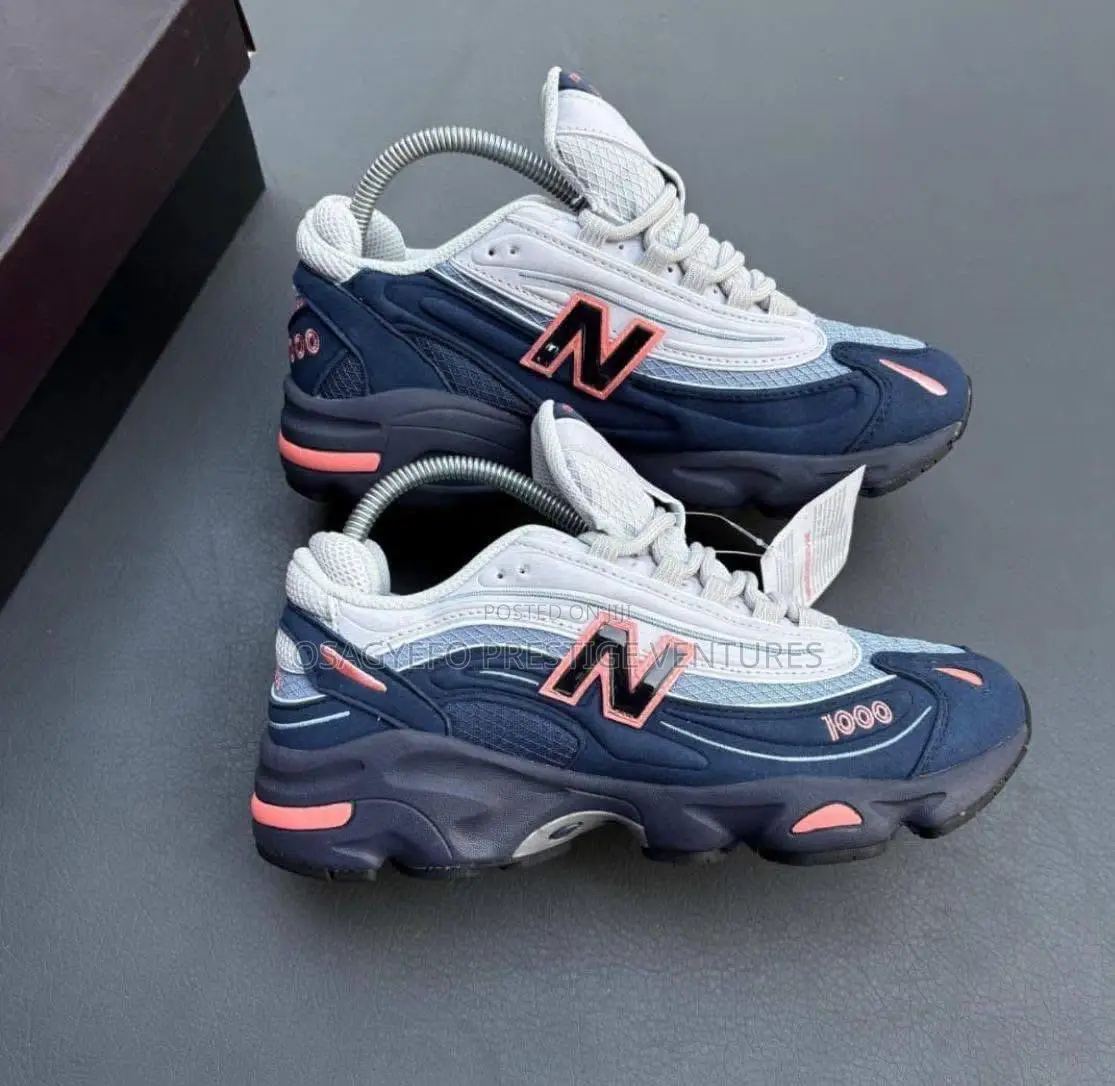 New Balance 1000 (Navy/Grey With Pink Accents).