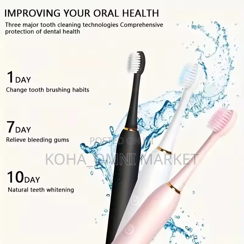 Adults Electric Toothbrush + 4 Brush Heads