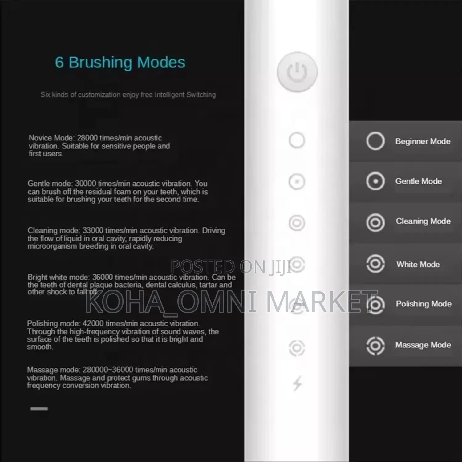 Adults Electric Toothbrush + 4 Brush Heads