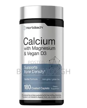 Horbäach Calcium Magnesium D3 | 180 Caplets | Supports Bone Density