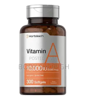 Horbäach Vitamin a 10000 Iu Softgels | 300 Count |Non-Gmo, Gluten Free
