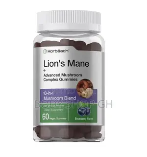 Horbaach Lions Mane Supplement | 60 Gummies | 10-in-1 Mushroom Complex