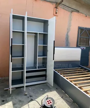 2in1 Wardrobe + Double Bed Frame