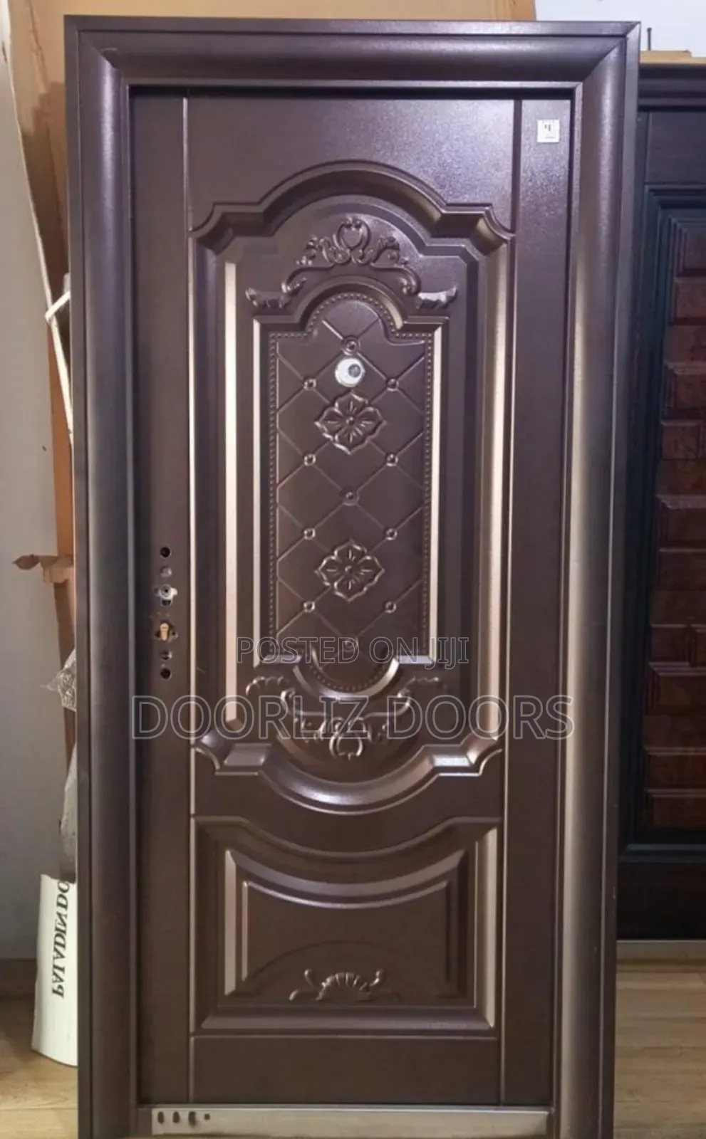 Single Brown China Security Door With Keys Frames And Handles