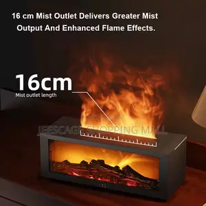 Fireplace Flame Effect Aroma Diffuser Humidifier With Timer
