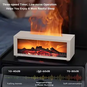 Fireplace Flame Effect Aroma Diffuser Humidifier With Timer