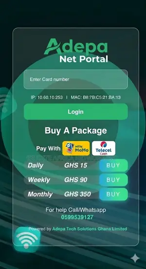 Captive Portal Wifi Billing System With Mobile Money Payments