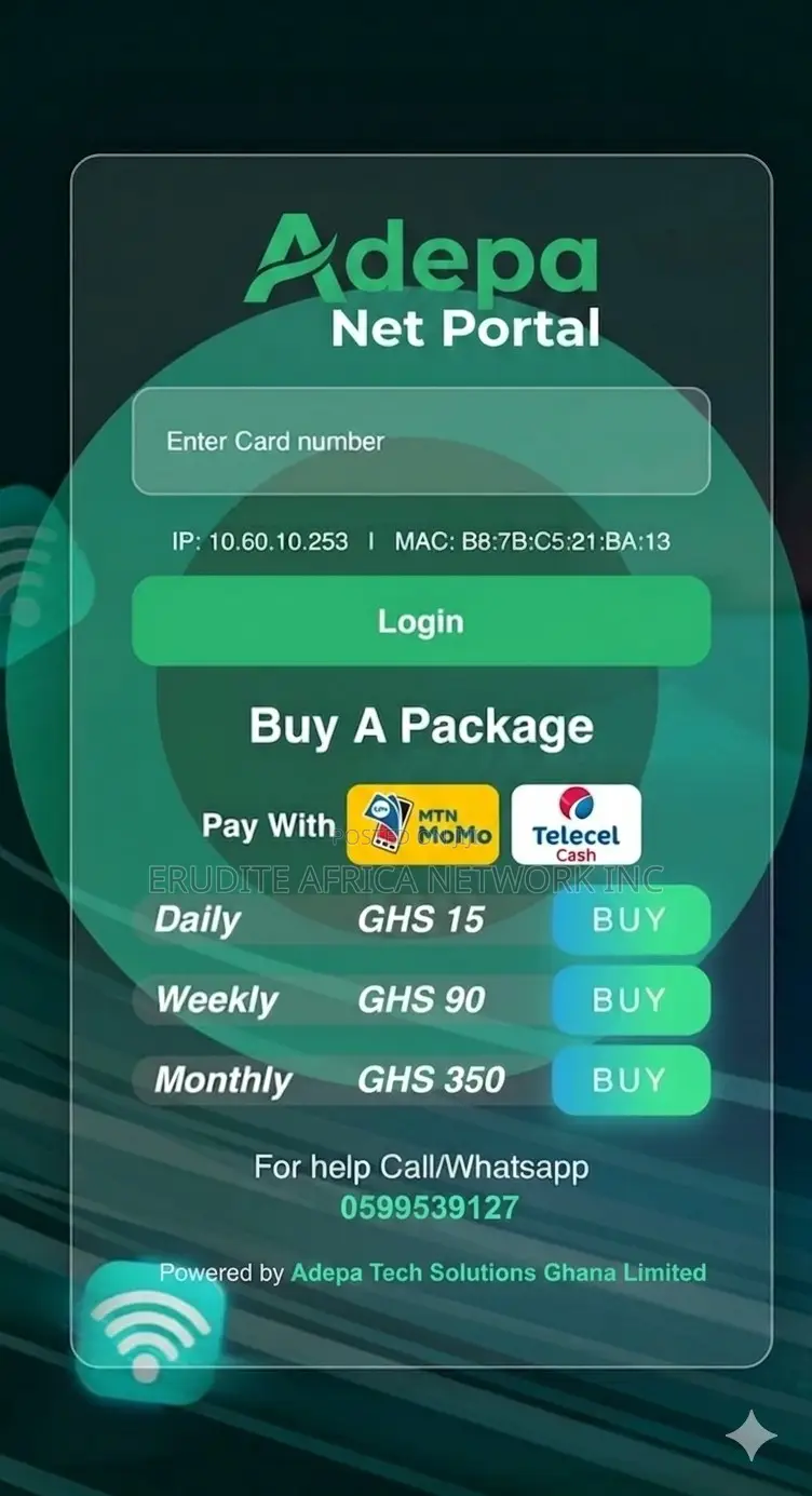 Captive Portal Wifi Billing System With Mobile Money Payments