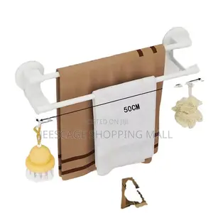 Modern Matte Black Double Towel Hanger