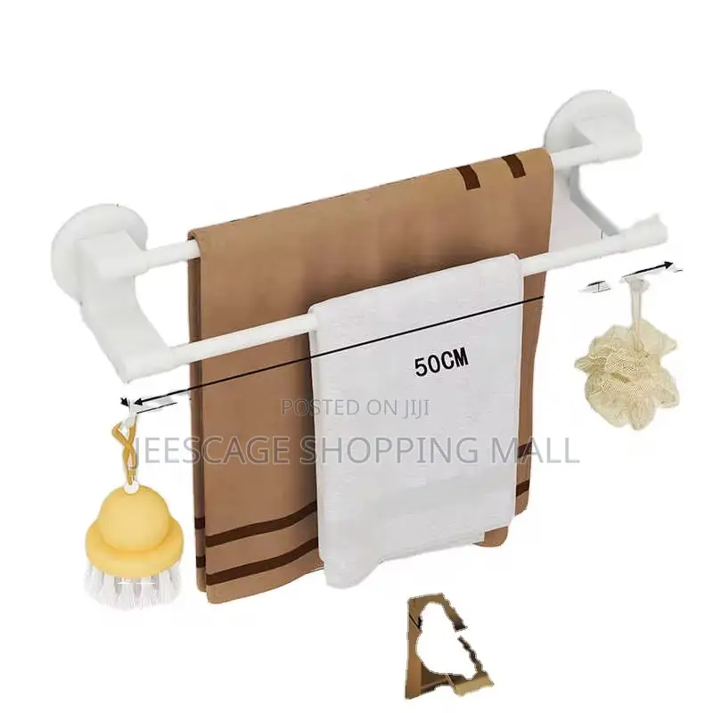 Modern Matte Black Double Towel Hanger