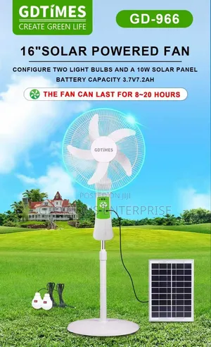 Rechargeable Solar Fan