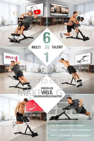 Roman Chair/Hyperxtension/Abdominal Muscle Trainer( 6 in 1)