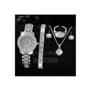 Premium Ladies 5 in 1 Crystal Jewelry Set