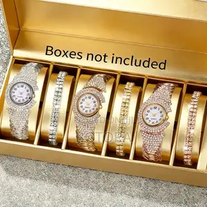 Women’S 2-Piece Jewelry Set – Stylish Watch + Bracelet - Box Included
