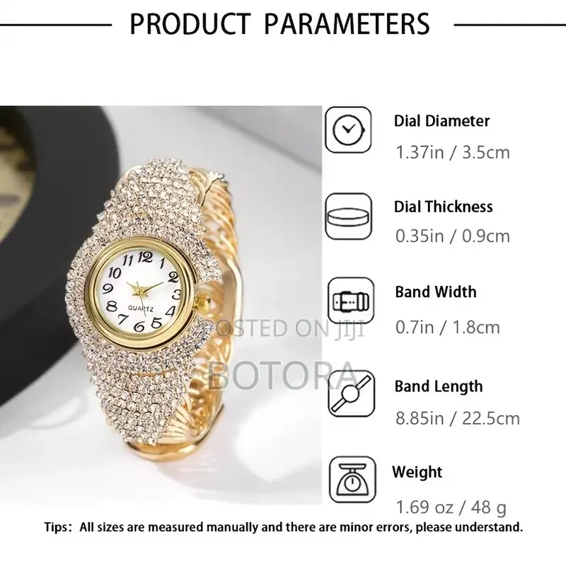 Women’S 2-Piece Jewelry Set – Stylish Watch + Bracelet - Box Included