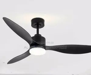 52” Led Ceiling Fan 3 Blades -Black