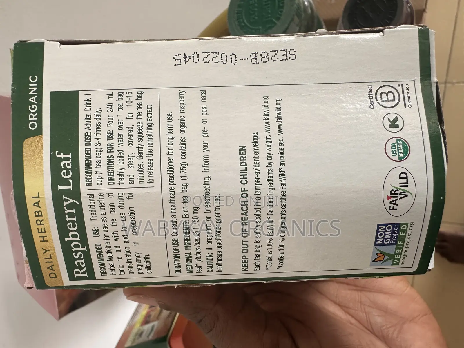 100% Organic Rasbery Leaf Tea- Traditional Medicinals