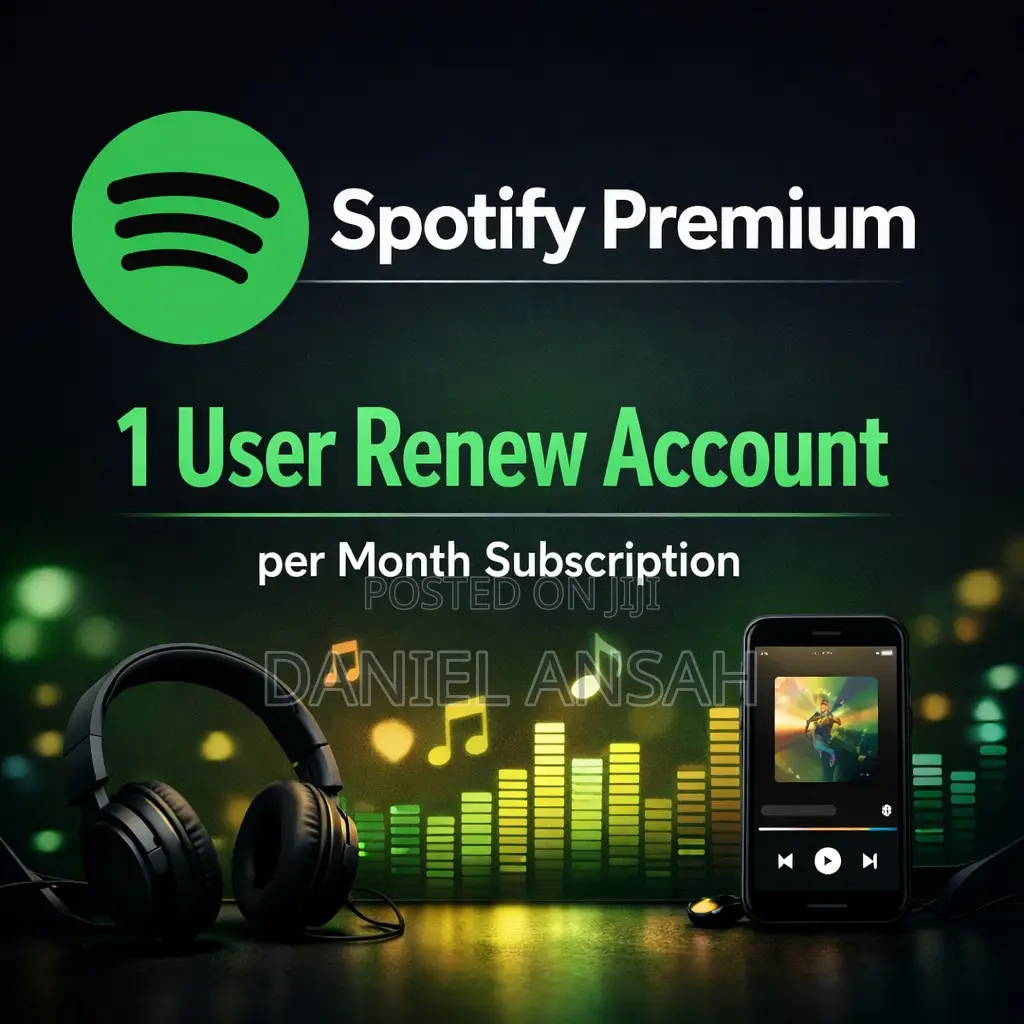 Spotify Premium – 1 User Renew Account | Per Month Subs