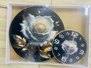 Elegant Art Wall Clock Collection 38cm/24cm