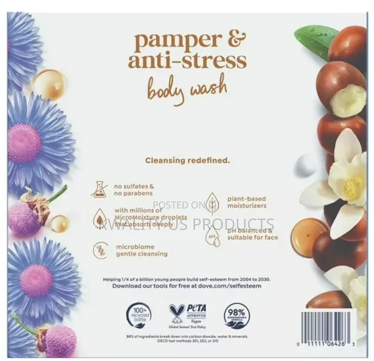 Dove Pamper and Anti-Stress Body Wash - 2 Pack