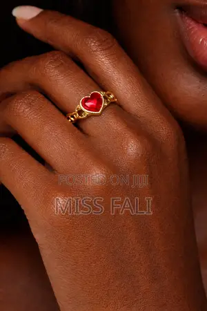 Love Flame and Crystal Promise Ring. Size 7-9