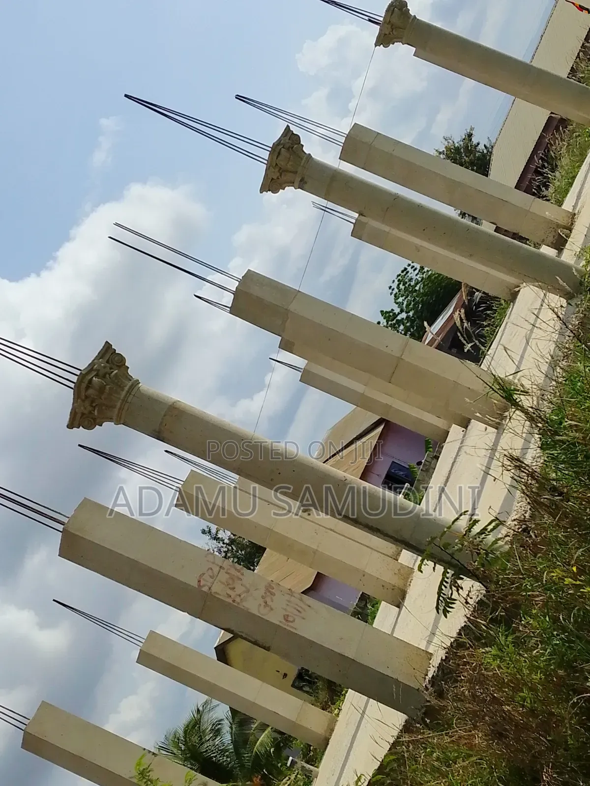 Road Side Land With 3shops Footen N Pillar Structures for Cool Price