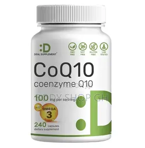 Coq10 100mg With Omega 3 [ 240 Capsules ] - Coenzyme Q10 Formula