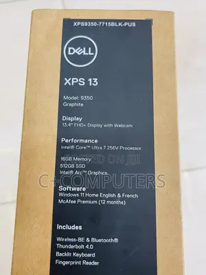 New Laptop Dell XPS 13 (9350) 16GB Intel Core Ultra 7 SSD 512GB