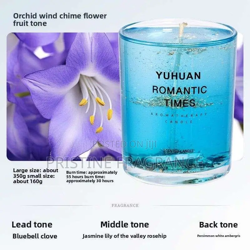 Orchid Wind Chime Gel Aromatherapy Candle